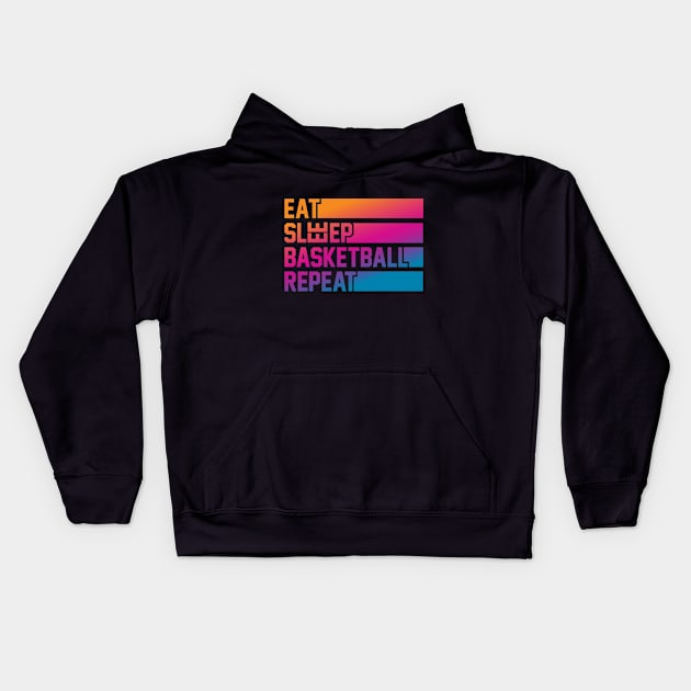 Basketball Love Kids Hoodie by Rayrock76